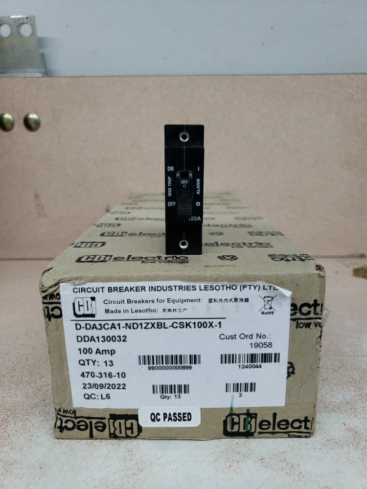 NEW CBI DDA130032, 100AMP CIRCUIT BREAKER 