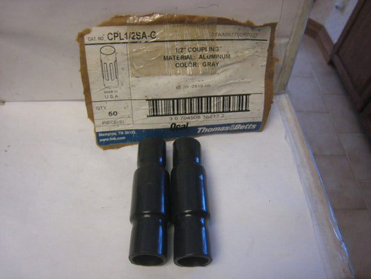 2 yes 2  THOMAS & BETTS CPL1/2SA-G PVC COATED CONDUIT COUPLING 1/2" ALUM GRAY