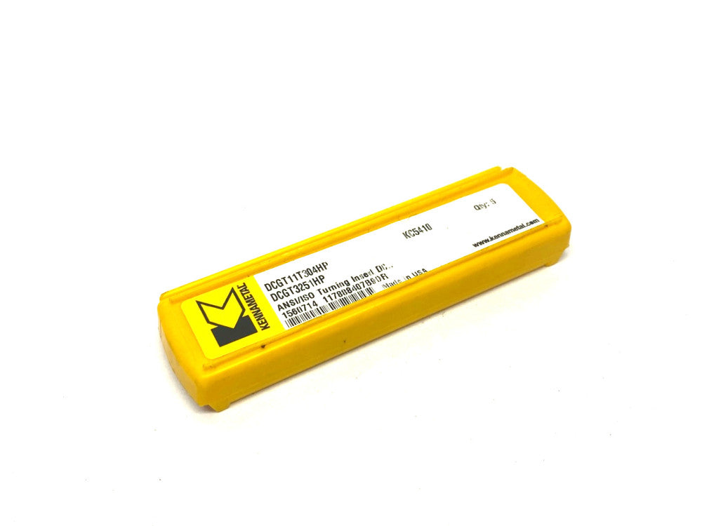 Kennametal 1560714 Screw-On DCGT-HP Turning Insert DCGT11T304HP PKG OF 5