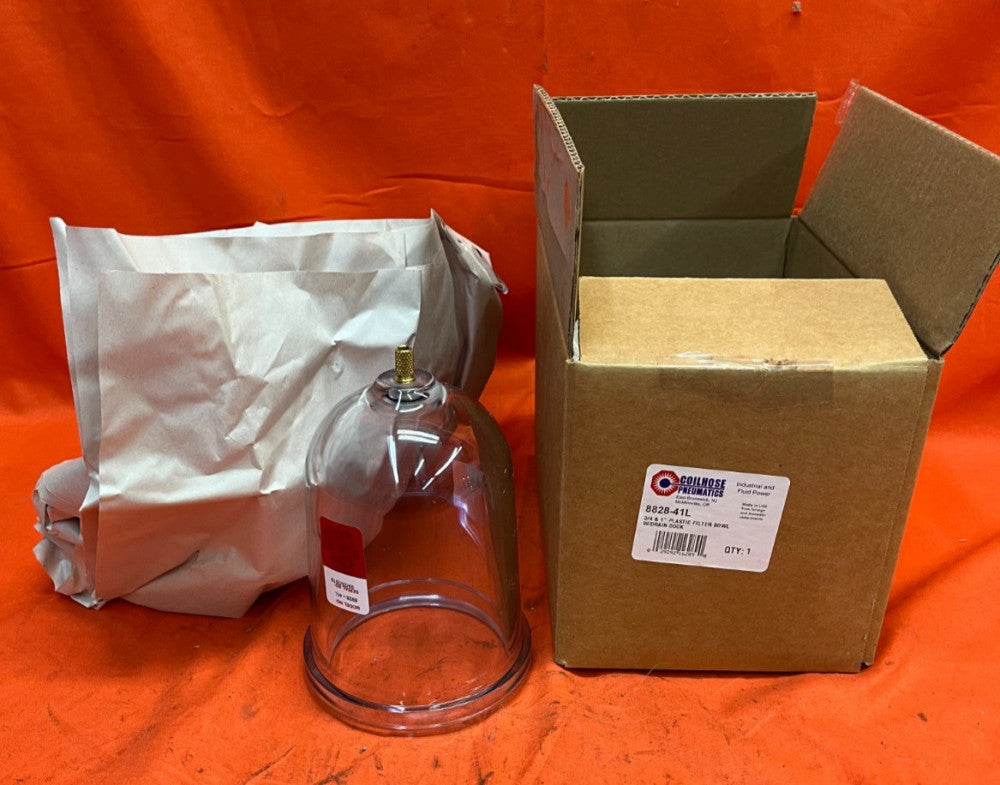 COILHOSE PNEUMATICS 8828-41L 3/4" & 1" PLASTIC FILTER BOWL WITH DRAIN COCK