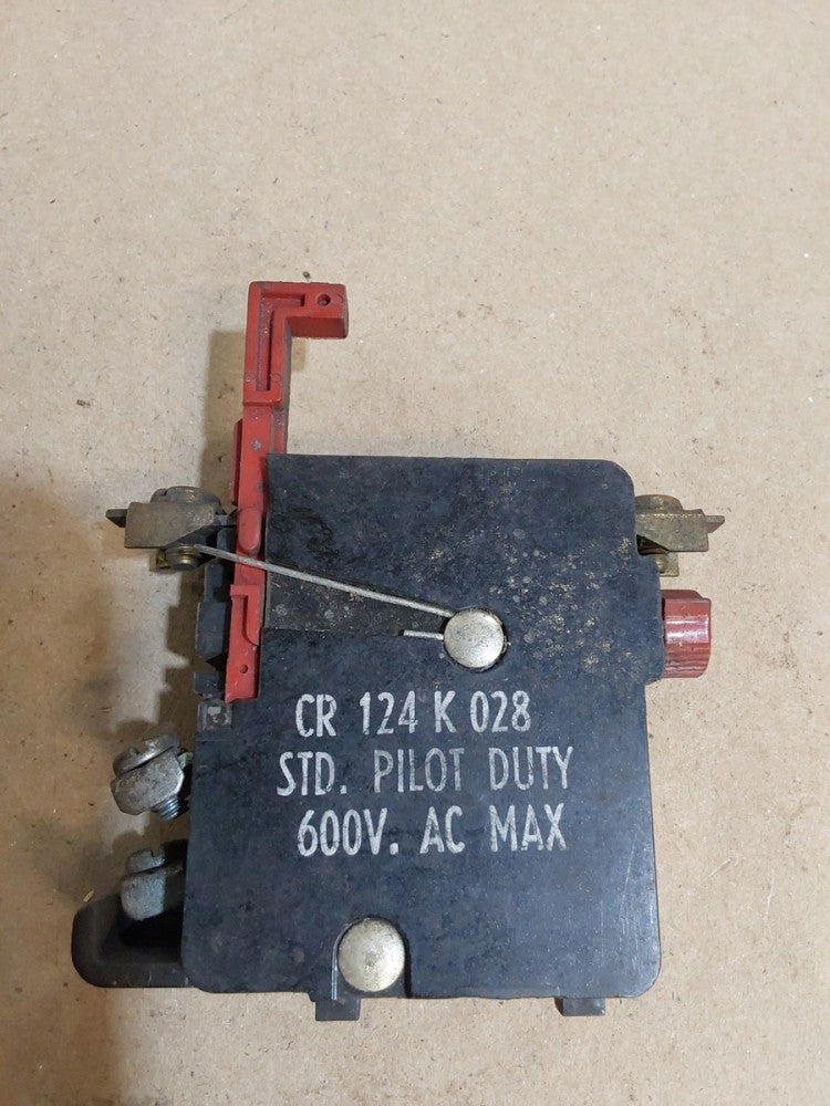 General Electric CR124K028 Overload Relay 600V 1 Pole (CHIPPED SEE PICS)