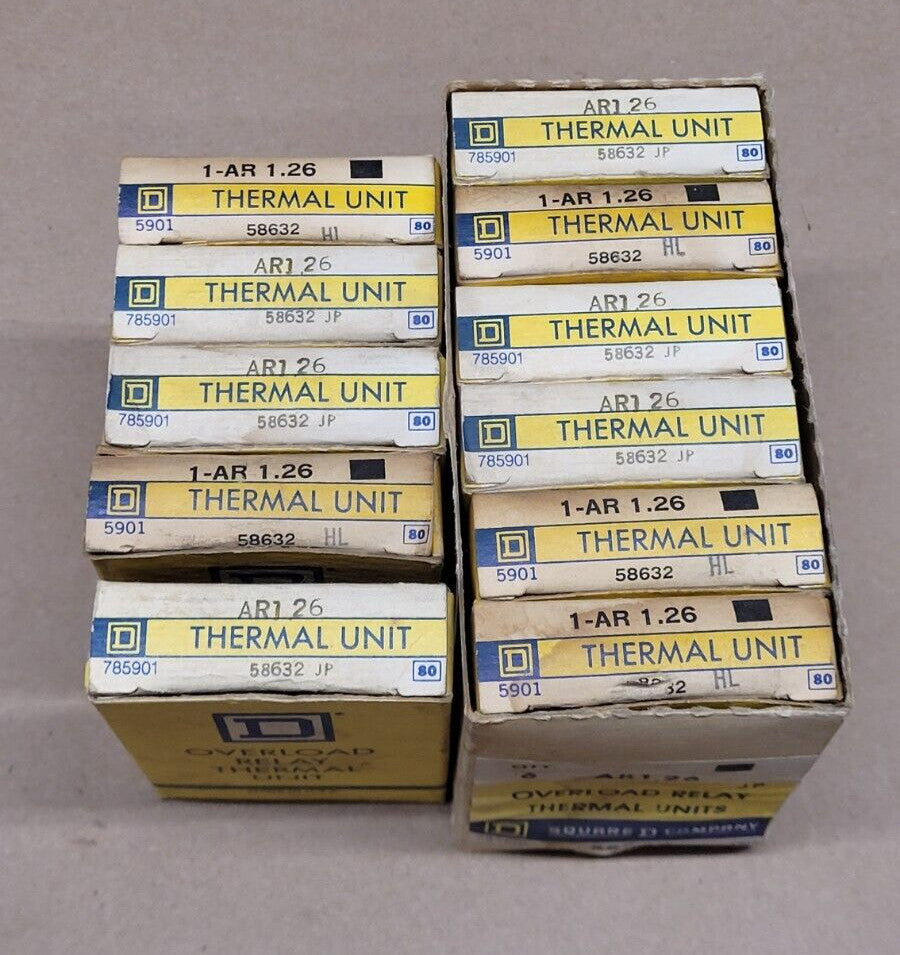 Lot of 11 Square D AR1.26 Thermal Overload Relay Heaters