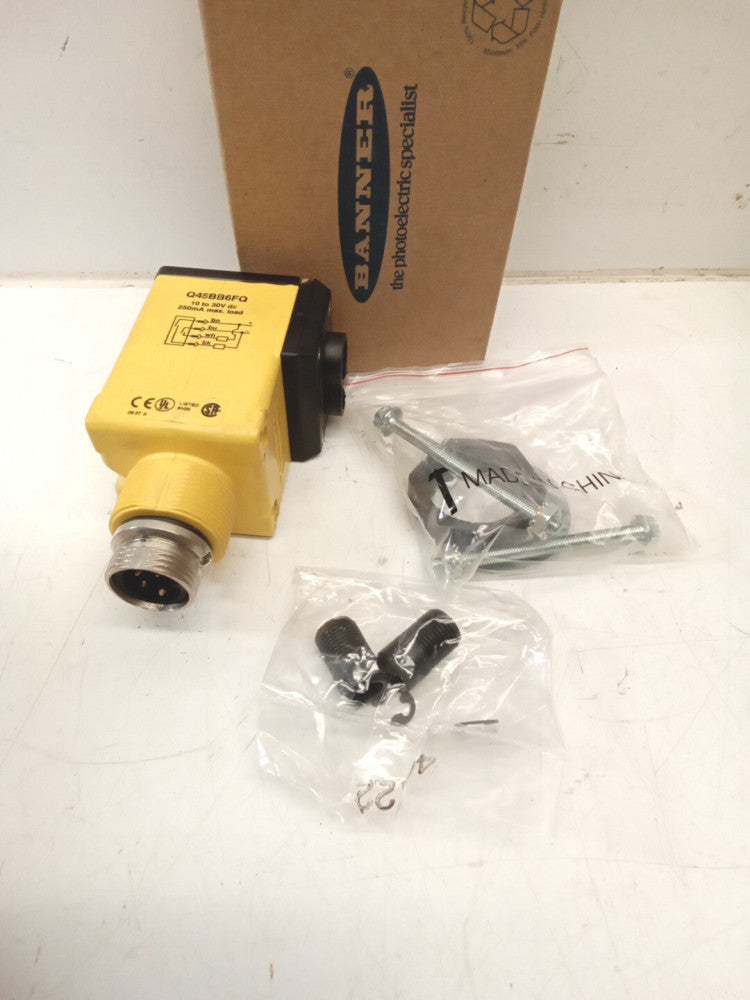 Banner Q45BB6FQ Infrared Photoelectric Sensor 36729 Fiber Optic 10-30VDC NEW