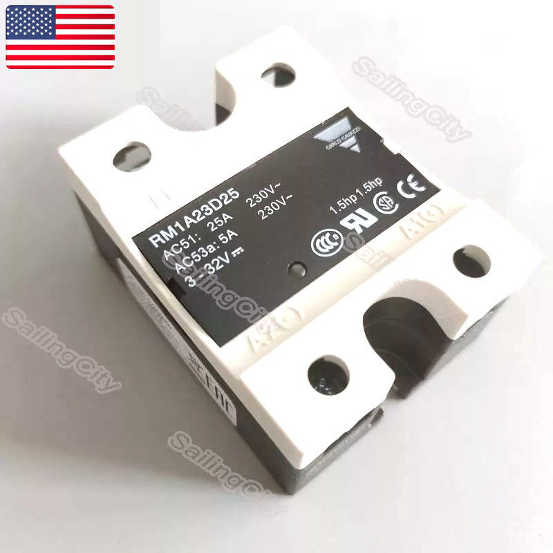 New Carlo Gavazzi RM1A23D25 Single Phase Solid State Relay 25A 230VAC - US Stock