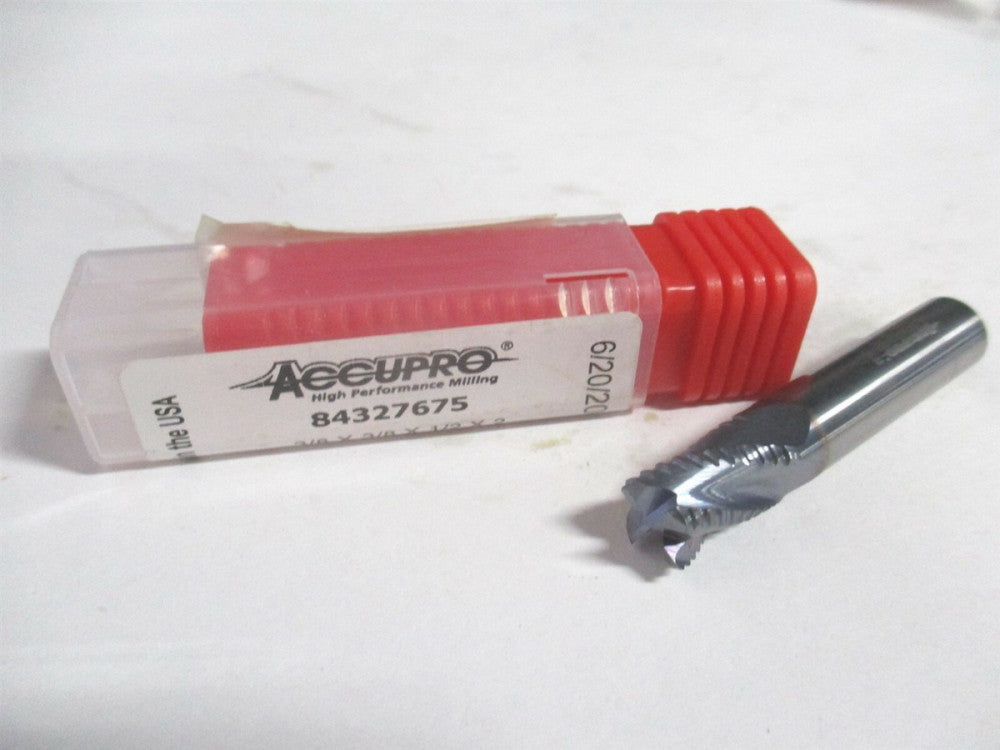 (SR4303750C4) 3/8" x 1/2" x 3/8" x 2" OAL Carbide 4Fl Roughing Square End Mill 