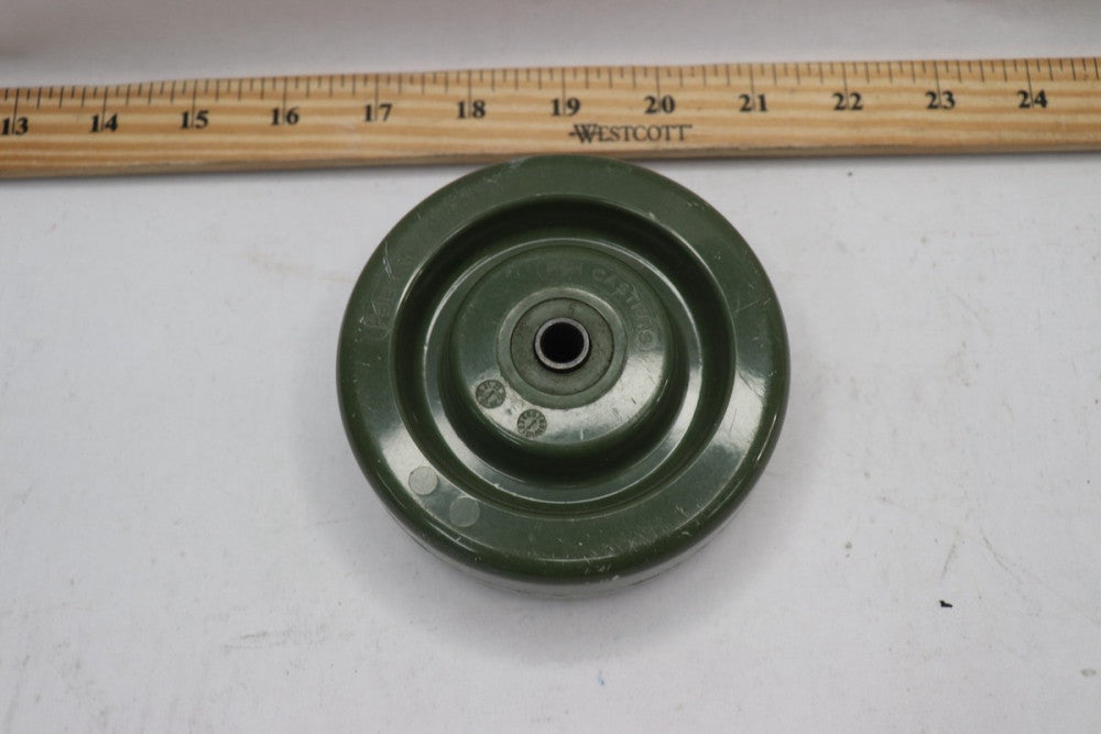 Heatmaster High Temp Wheel Green Epoxy 500 Lbs Capacity 5/16" Bore x 4" x 1 1/2"