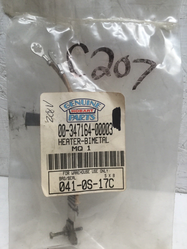 Hobart Genuine Part 00-347164-00003 Heater Bimetal