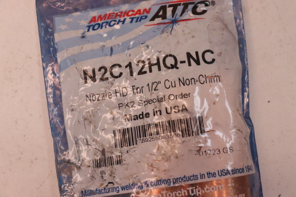 (2-Pk) ATTC Nozzle Copper Non-Chrm 1/2" N2C12HQ-NC