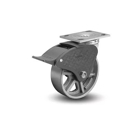 Albion 16Ca08201st 8" X 2" Cast Iron Swivel Caster, Total Lock Brake, Loads Up