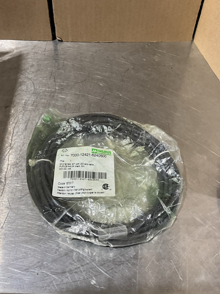 Murr Elektronik 7000-12421-6240500 M12 Female 90° With LED And Cable