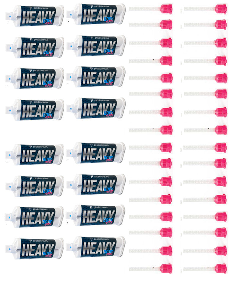 Dental Impression Material  Heavy Body Fast Set (16 Cartridge & 32 Tips) PVS