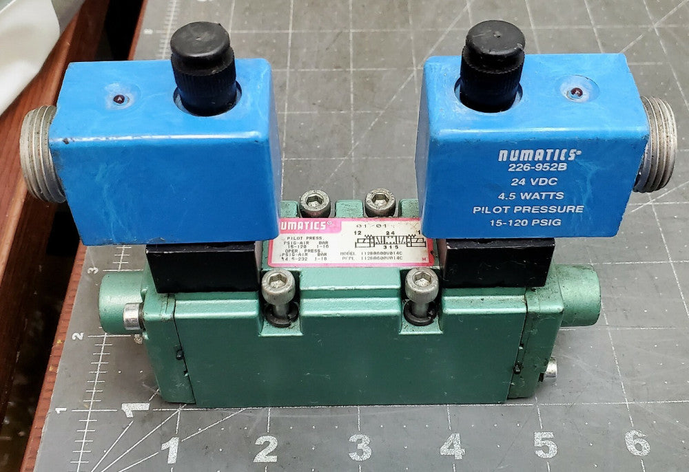 NUMATICS 226-952B 24 VDC 4.5 WATTS 15-120 PSIG PILOT PRESSURE VALVE [Z3B3]