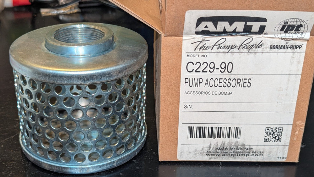 (1) AMT Gorman Rupp Pumps C229-90 Suction Strainer Plated Steel NIB