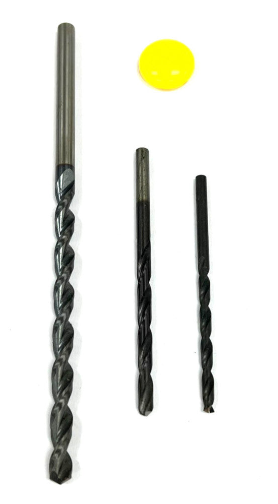 ASSORTMENT OF DRILL BITS  CUT DIA 1/4", 3/16" & 5/32" LOT OF 3