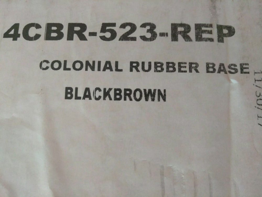 NEW Burke Profiles Designer Rubber Wall Base Type TP Colonial 4 1/4 Black Brown