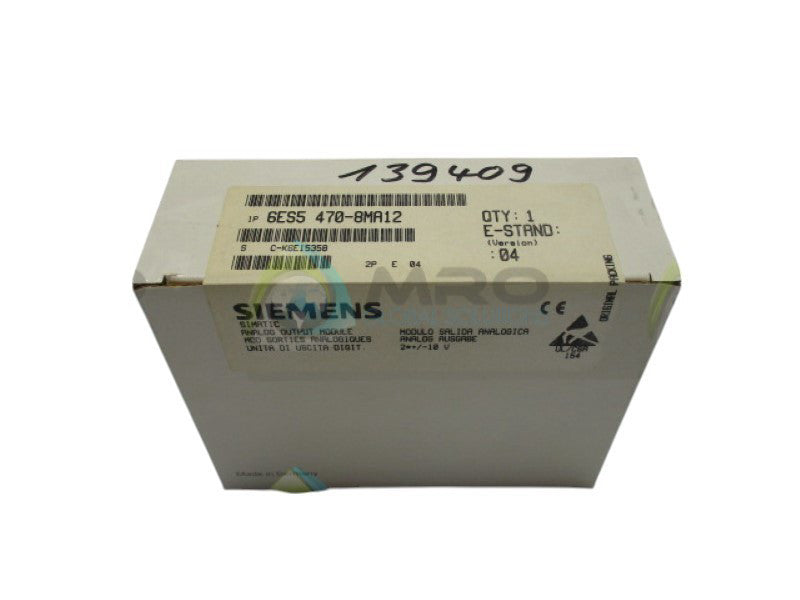 SIEMENS SIMATIC 6ES5470-8MA12 ANALOG OUTPUT MODULE  NSFS