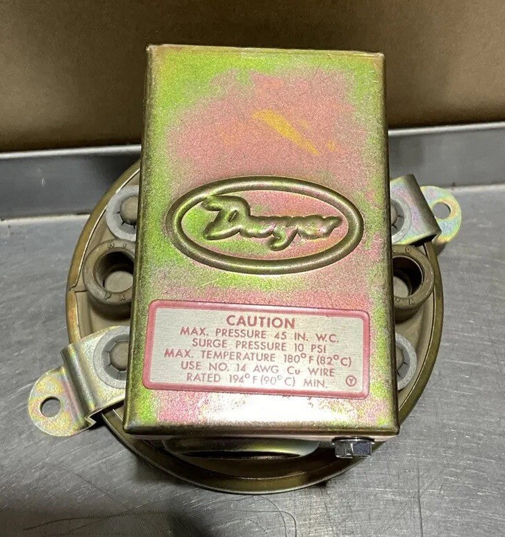 DWYER 1910-1 Electrical Pressure Switch - T50K Nos Surplus