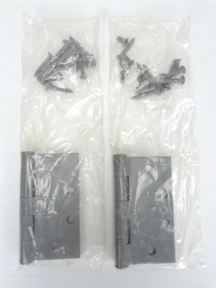 (Lot of 2) STANLEY F179 Mortise Hinge w/ Screws - PAINTED GREY 4.5" X 4.5" (NEW)