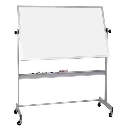 Mooreco 668Ag-Dd Dry Erase Board, Porcelain, 48 In, 72 In, Aluminum Frame,