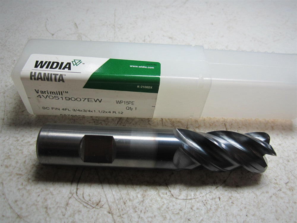 Widia (4V0519007EW) 3/4 x 3/4 x 1-1/2 x 4 HSS 4 Flute Square End Mill