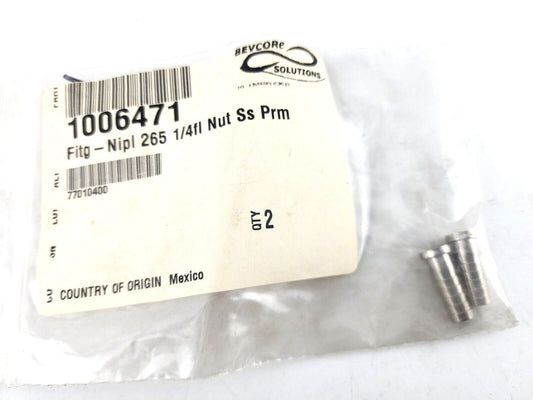 2pcs Cornelius 1006471 Fitting Stem 1/4' BB x 1/4' Flue FCB OC2 Pinnacle Vantage