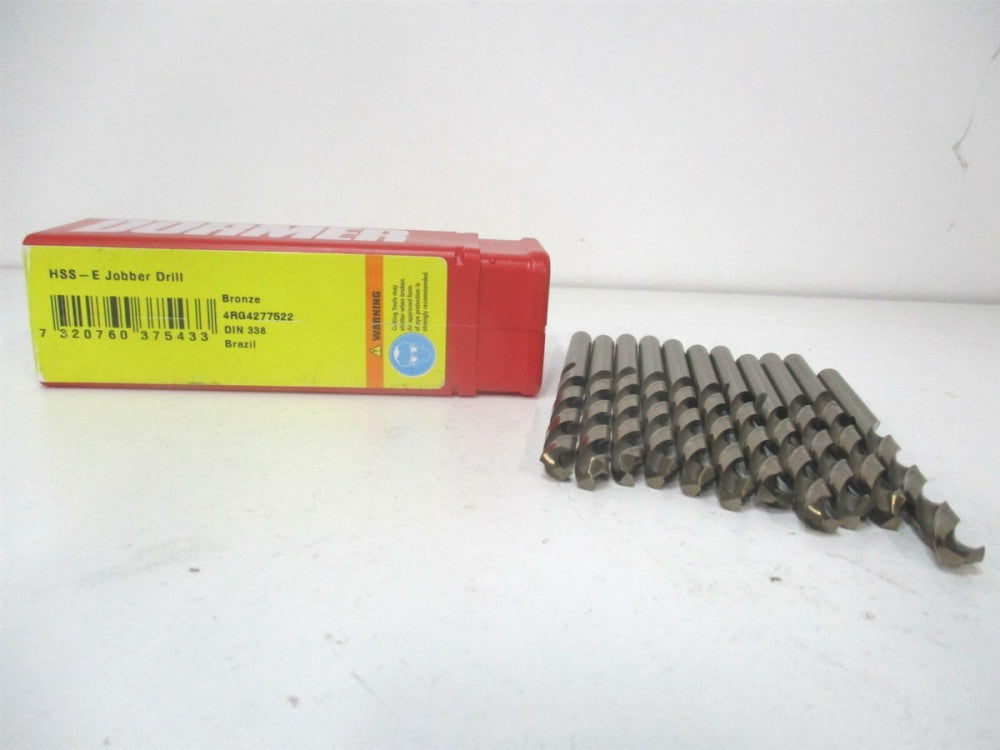 Dormer (0375433) 7.2mm x 109mm OAL 135° Cobalt Spiral Jobber Drill - Pack of 11