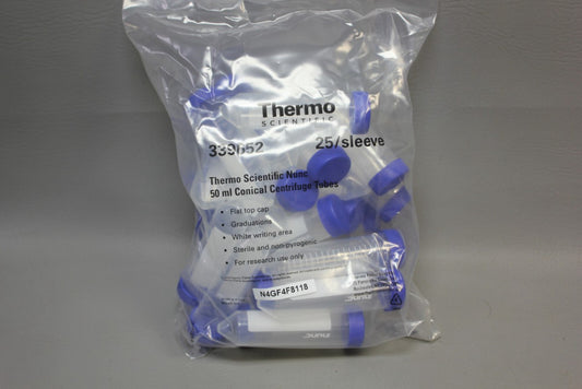 25- Thermo Scientific 339652 50mL Conical Sterile Polypropylene Centrifuge Tubes