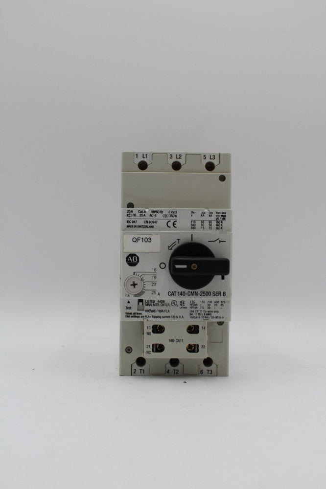 Allen-Bradley 140-CMN-2500 Ser.  B Motor Controller Circuit Breaker
