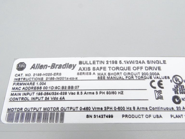 ALLEN BRADLEY 2198-H025-ERS SERVO DRIVE NEW - New In Box