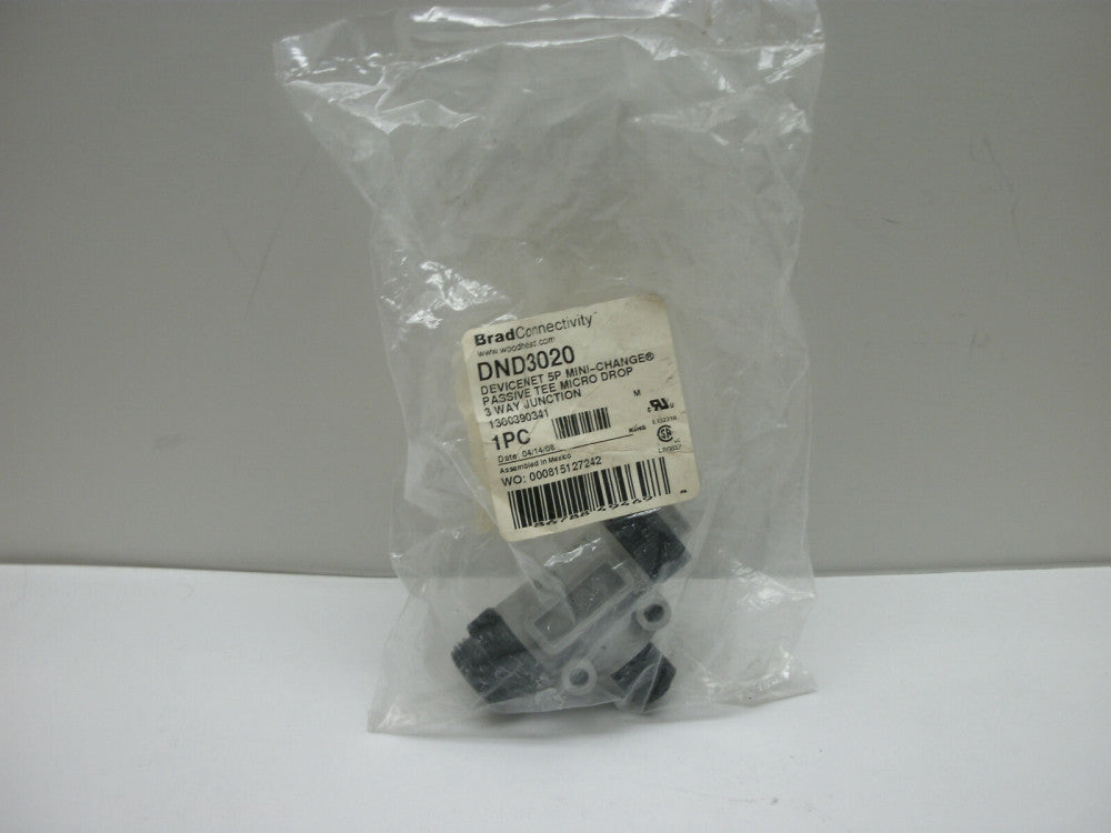 BRAD DND3020 DEVICENET 5P MINI-CHANGE PASSIVE TEE MICRO DROP 3 WAY JUNCTION NIB