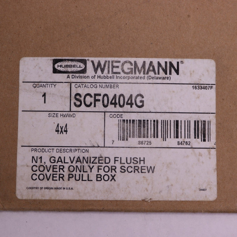 Wiegmann Flush Cover Screw Cover Series Galvanized Carbon Steel 4x4