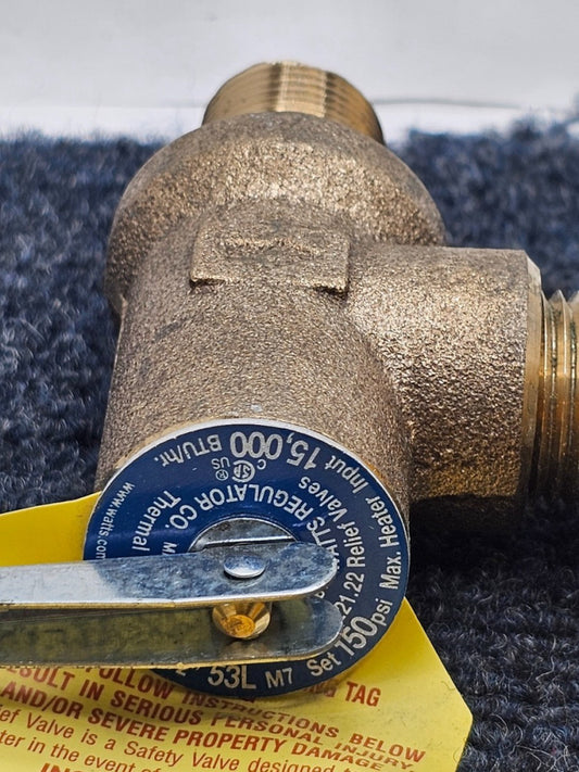 ( QTY 2 ) WATTS 1/2" 53L Poppet Type Pressure Relief Valve (150 psi)