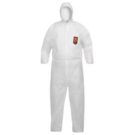 Kleenguard 47998 Coveralls, 2Xl, White, Kleenguard A40 Reflex, Zipper,Pk25