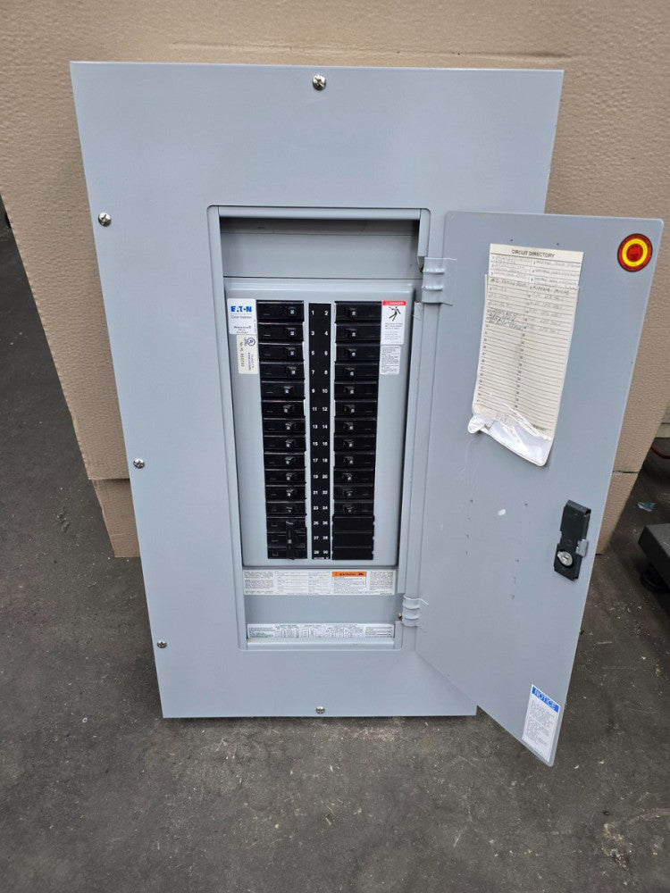 Eaton 100 Amp Main Breaker PRL1A Panelboard 208Y/120 VAC 3 Phase 4 Wire 24C