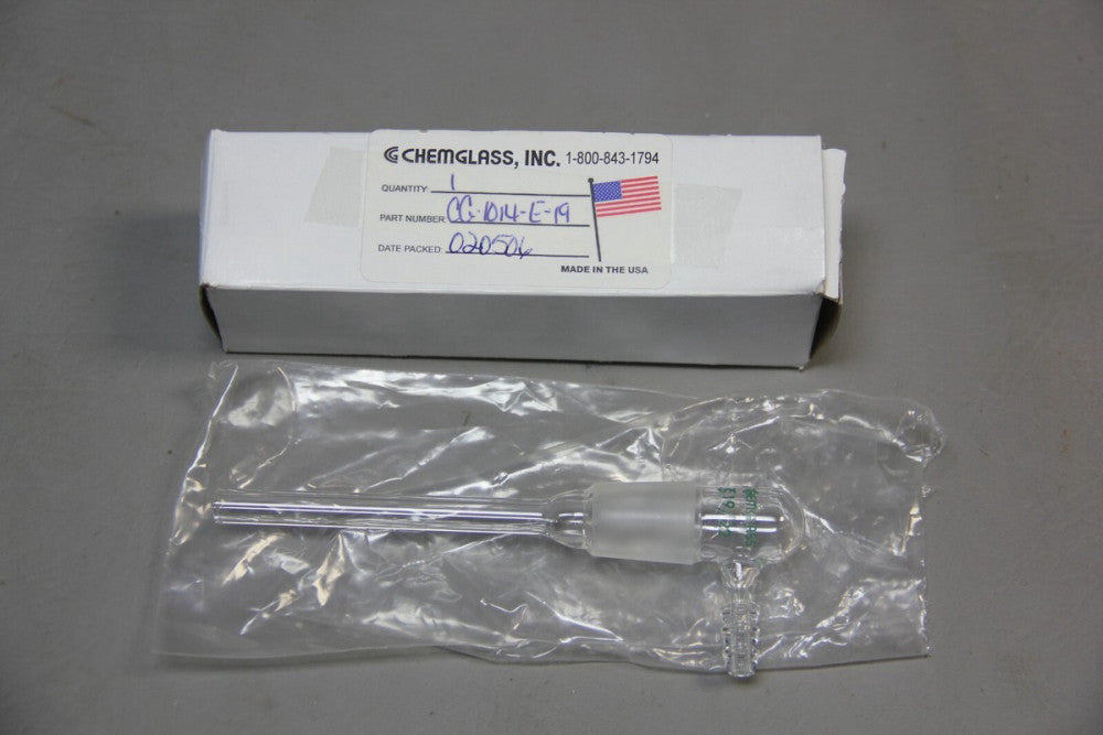 NEW CHEMGLASS INLET ADAPTER CG-1014-E-19