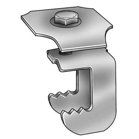 Zoro Select Wgg-1C Grating Clip, For Screw Size 1/4 In, Carbon Steel,