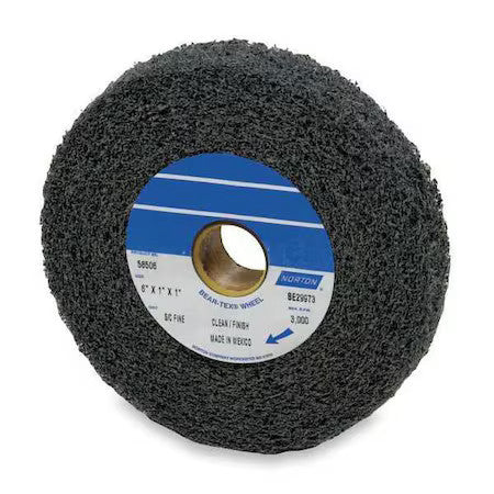 Norton Abrasives 66261058507 Convolute Wheel, Clean/Finish, 6X1x1, Med