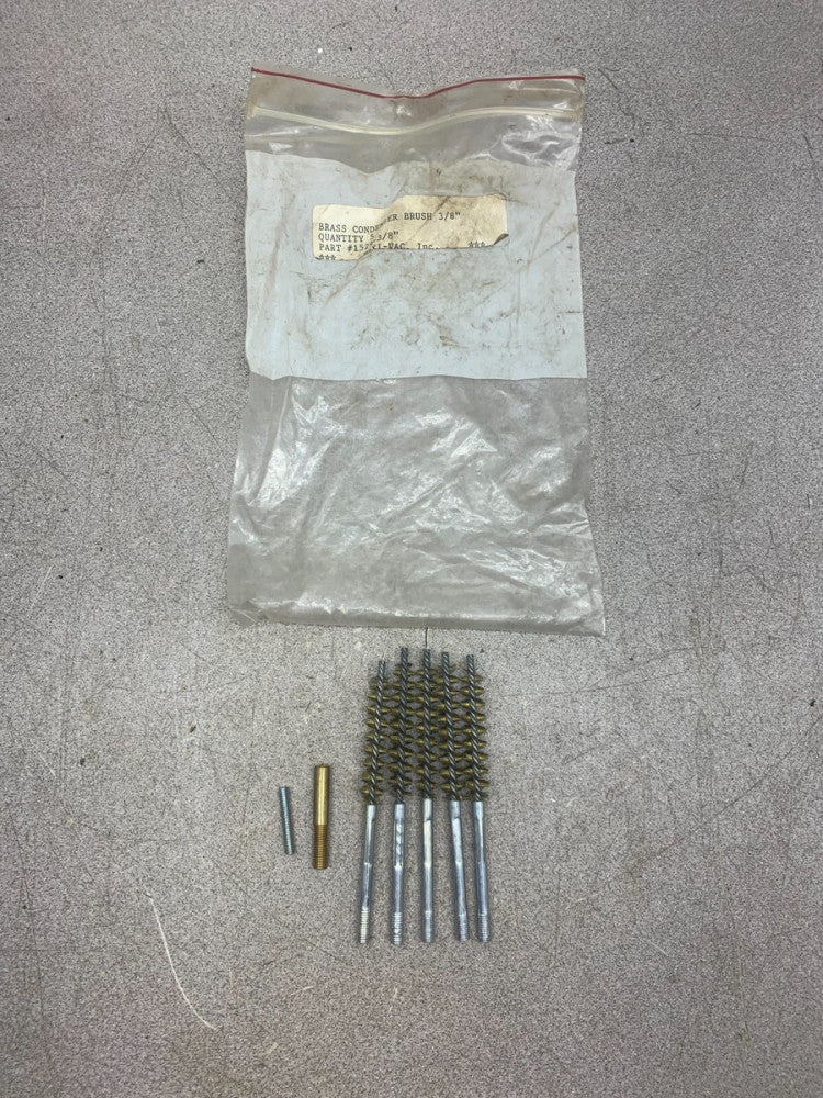 LOT OF 5 NEW MAXI-VAC 3/8" BRASS CONDENSER BRUSHES 1529-3/8"