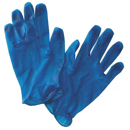 Zoro Select 516983 Disposable Gloves, 5.00 To 5.99 Mil Palm, Vinyl,