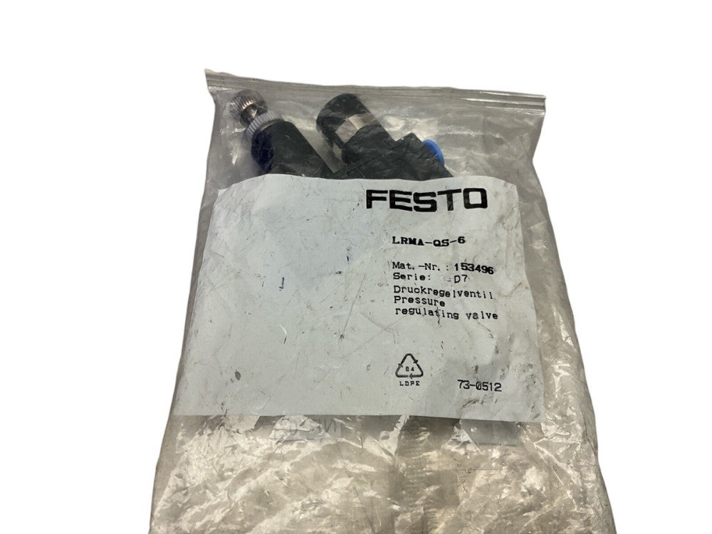 FESTO 153496 LRMA-QS-6 PNEUMATIC PRESSURE REGULATING VALVE