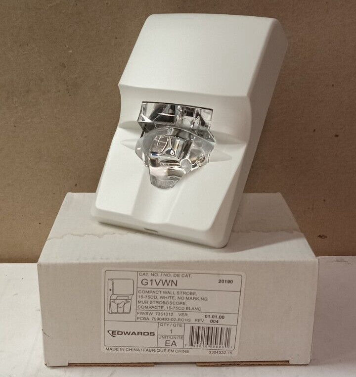 NEW EDWARDS G1VWN COMPACT WALL STROBE 15-75CD WHITE NON-MARKED