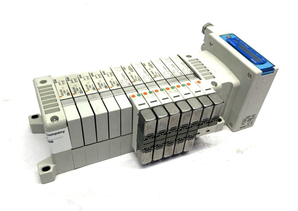 SMC VV5QC11-12N7SEAN-D0S Pneumatic Solenoid Valve Manifold, 12-Station
