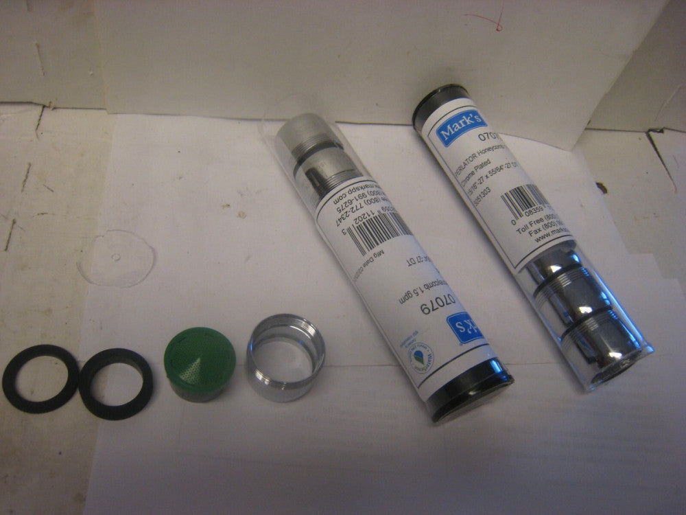 Marks 07079 2 Pack of  Honeycomb Faucet Aerators 15/16" -27  total Chrome 11 tot