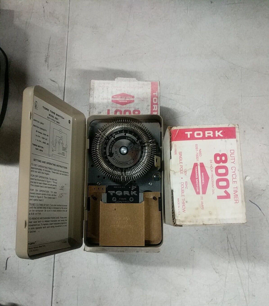 TORK 8001 SPDT 120V 20A TIME SWITCH