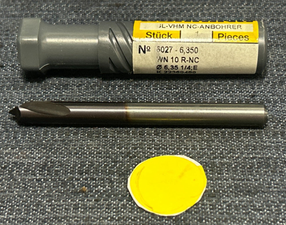 GUHRING 2 FLUTE DRILL BIT  WN 10 R-NC  6027 -6,350  K22369489