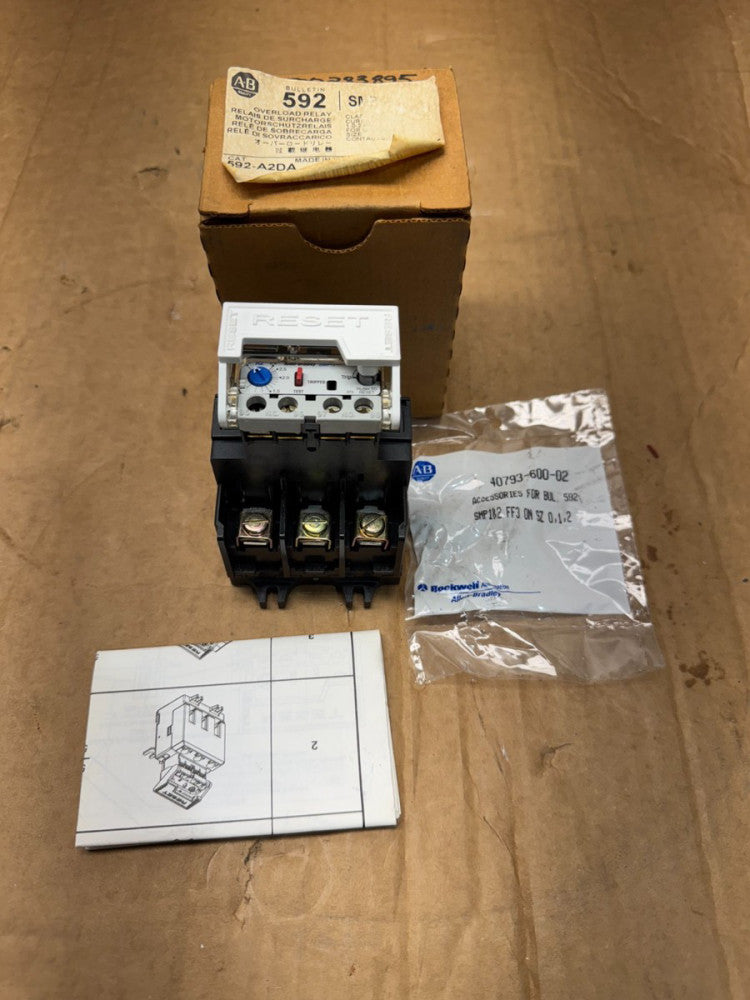 NEW IN BOX ALLEN-BRADLEY OVERLOAD RELAY 592-A2DA SERIES A
