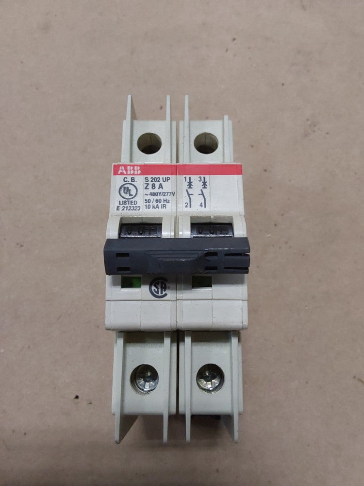ABB S 202 UP Z 8 A ~480Y/277V 50/60 Hz E212323 Circuit Breaker
