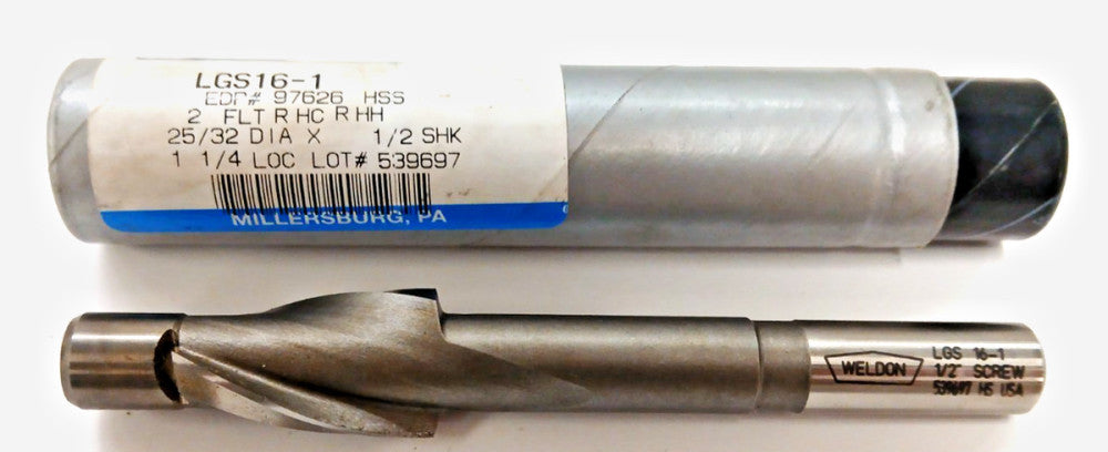 WELDON LGS16-1 1/2"  PILOT DIAMETER HSS SOLID INTEGRAL PILOT TU-LIP COUNTERBORE