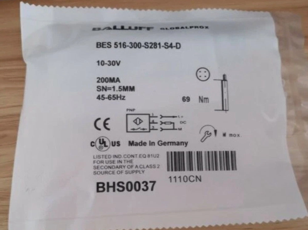 One Brand New BALLUFF BES 516-300-S281-S4-D Proximity Switch