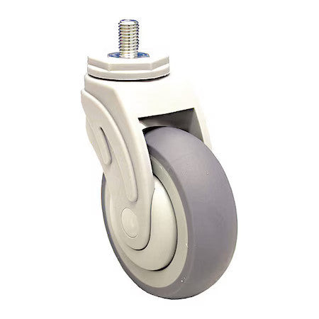 Zoro Select P17s-Rp040k-St85 Stem Caster,4"Dia,Polyolefin,190Lb